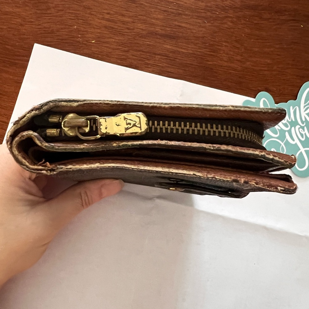 🛑project wallet 🛑LV Monogram Porte Papier Zippe Wallet Compact Canvas Bifold - Picture 13 of 14